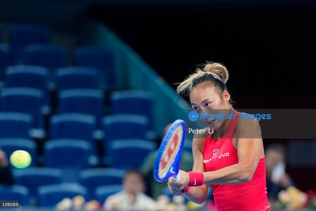 Qinwen Zheng of China in action against Alina Charaeva of Armenia during Women's Singles Round of 16 match on day eight of China Open at the National Tennis Center on October 7, 2026 in Beijing, China. (Photo by Peter Li/Nexpher Images)