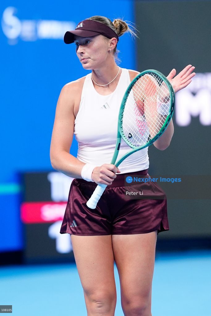 Alina Charaeva of Armenia in action against Qinwen Zheng of China during Women's Singles Round of 16 match on day eight of China Open at the National Tennis Center on October 7, 2026 in Beijing, China. (Photo by Peter Li/Nexpher Images)