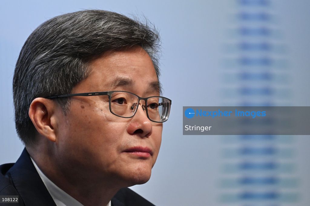 Lan Fo'an, China's Finance Minister attends Press Conference during APEC Finance Ministers' Meeting on October 21, 2026 in Hong Kong. (Photo by Stringer/Nexpher Images)