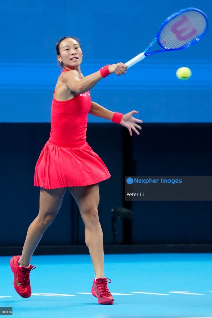 Qinwen Zheng of China in action against Alina Charaeva of Armenia during Women's Singles Round of 16 match on day eight of China Open at the National Tennis Center on October 7, 2026 in Beijing, China. (Photo by Peter Li/Nexpher Images)
