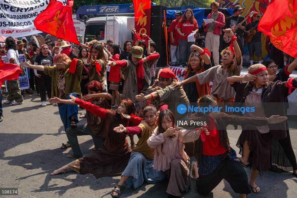 MANILA, PHILIPPINES - OCTOBER 21, 2026: Farmers and agricultural workers march toward the Mendiola Peace Arch, near the presidential palace, to call for agrarian reform during Peasant Month, observed every October in the Philippines. Protesters, including farmers from Central Luzon, are asking the government for aid as they face the effects of climate change and rising food demand. (Photo by Charles Edmon S. Perez/JNA Press via Nexpher Images)
