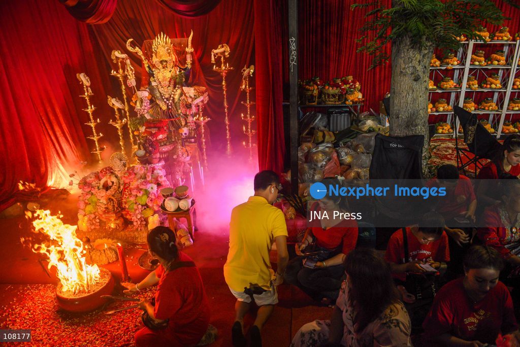 BANGKOK, THAILAND - OCTOBER 20, 2026: Devotees take part in a traditional procession at Sri Maha Mariamman Temple, also known as Wat Khaek Silom, on Vijayadashami, which marks the end of the annual Navratri festival. (Photo by Ekkasit chimpinit/JNA Press via Nexpher Images)