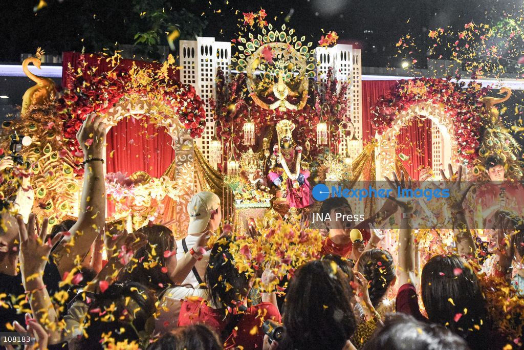 BANGKOK, THAILAND - OCTOBER 20, 2026: Devotees take part in a traditional procession at Sri Maha Mariamman Temple, also known as Wat Khaek Silom, on Vijayadashami, which marks the end of the annual Navratri festival. (Photo by Ekkasit chimpinit/JNA Press via Nexpher Images)