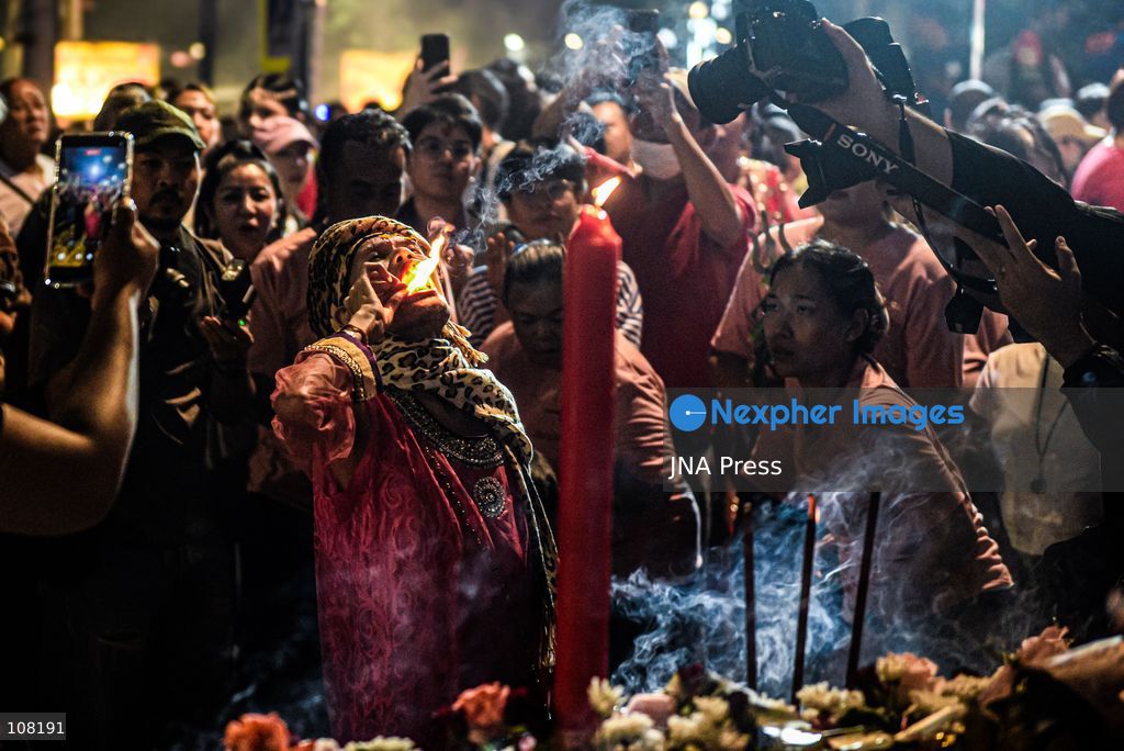 BANGKOK, THAILAND - OCTOBER 20, 2026: Devotees take part in a traditional procession at Sri Maha Mariamman Temple, also known as Wat Khaek Silom, on Vijayadashami, which marks the end of the annual Navratri festival. (Photo by Ekkasit chimpinit/JNA Press via Nexpher Images)