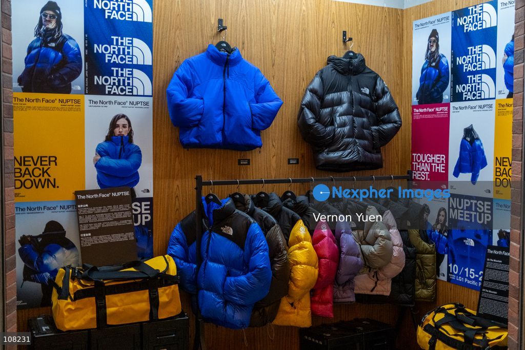 North Face jackets on display on October 21, 2026 in Hong Kong. (Photo by Vernon Yuen/Nexpher Images)