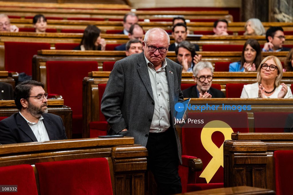 BARCELONA, SPAIN - OCTOBER 22, 2026. Former Catalan Culture Minister and Junts per Catalunya MP Lluís Puig addresses the regional chamber at the Parliament of Catalonia. Puig spoke during a parliamentary session following his return to Catalonia after nine years in exile in Belgium, where he fled in late 2017 in the wake of the unconstitutional independence. (Photo by Marc Asensio Clupes/JNA Press via Nexpher Images)