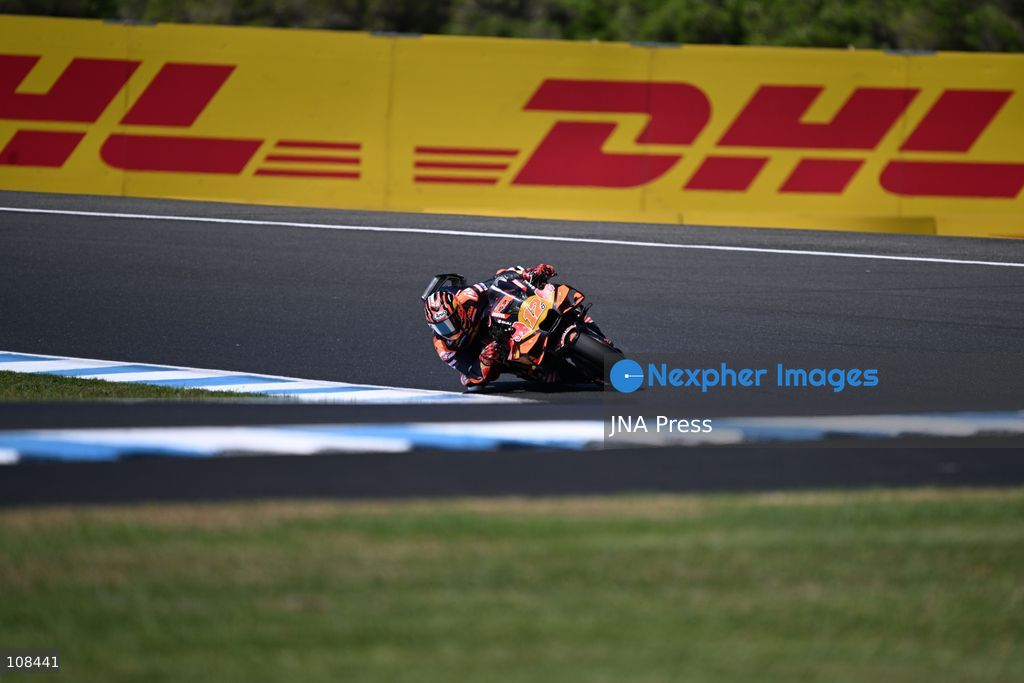 PHILLIP ISLAND, AUSTRALIA, OCTOBER 23, 2026: Riders take part in the opening MotoGP free practice session for the Australian Grand Prix at Phillip Island Grand Prix Circuit. The session opens the three-day race weekend, the circuit’s final hosting of the event before its scheduled move to Adelaide in 2027. (Photo by Alexander Bogatyrev/JNA Press via Nexpher Images)
