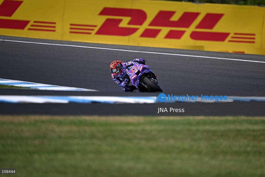 PHILLIP ISLAND, AUSTRALIA, OCTOBER 23, 2026: Riders take part in the opening MotoGP free practice session for the Australian Grand Prix at Phillip Island Grand Prix Circuit. The session opens the three-day race weekend, the circuit’s final hosting of the event before its scheduled move to Adelaide in 2027. (Photo by Alexander Bogatyrev/JNA Press via Nexpher Images)