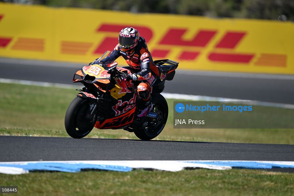 PHILLIP ISLAND, AUSTRALIA, OCTOBER 23, 2026: Riders take part in the opening MotoGP free practice session for the Australian Grand Prix at Phillip Island Grand Prix Circuit. The session opens the three-day race weekend, the circuit’s final hosting of the event before its scheduled move to Adelaide in 2027. (Photo by Alexander Bogatyrev/JNA Press via Nexpher Images)