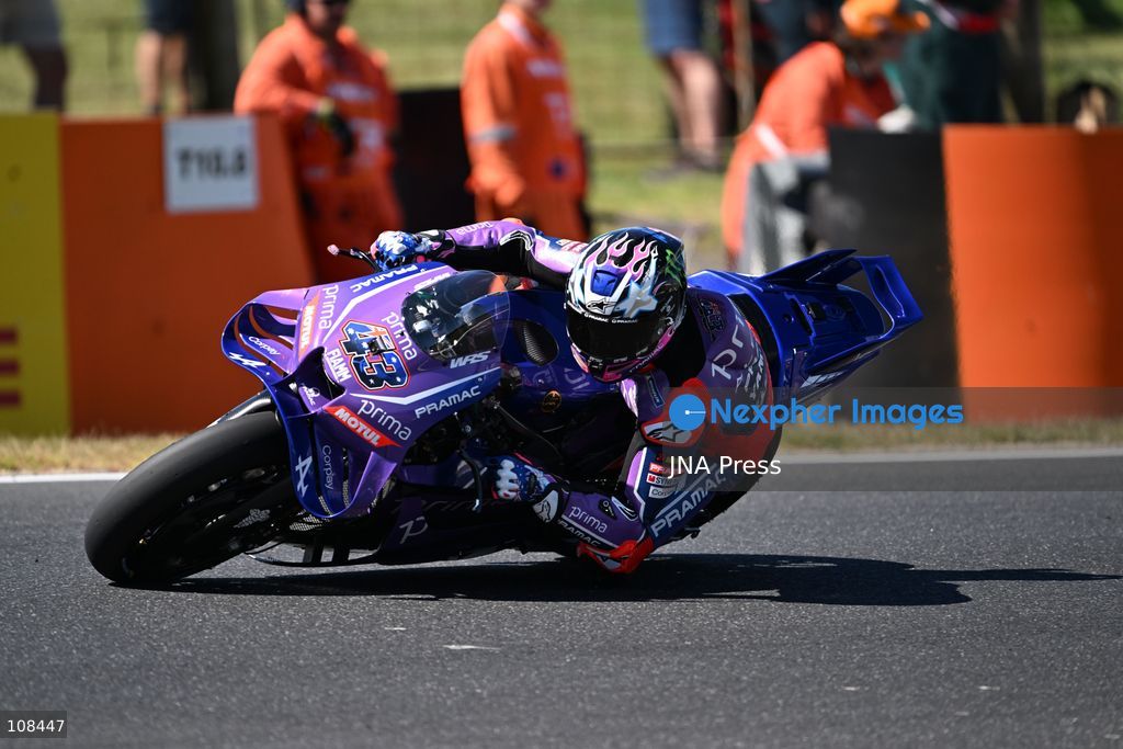 PHILLIP ISLAND, AUSTRALIA, OCTOBER 23, 2026: Riders take part in the opening MotoGP free practice session for the Australian Grand Prix at Phillip Island Grand Prix Circuit. The session opens the three-day race weekend, the circuit’s final hosting of the event before its scheduled move to Adelaide in 2027. (Photo by Alexander Bogatyrev/JNA Press via Nexpher Images)