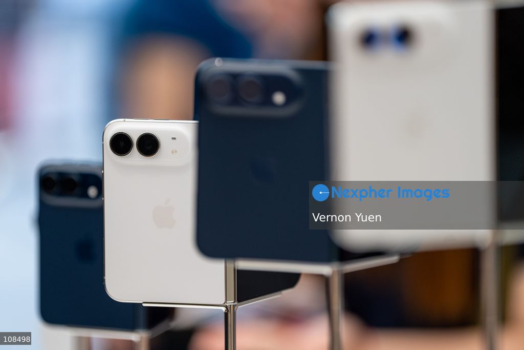 iPhone DUO on display at an Apple Store on October 22, 2026 in Hong Kong. The iPhone DUO is Apple INC.’s first foldable phone, today is the first day the new iPhone DUO is available to the public. (Photo by Vernon Yuen/Nexpher Images)