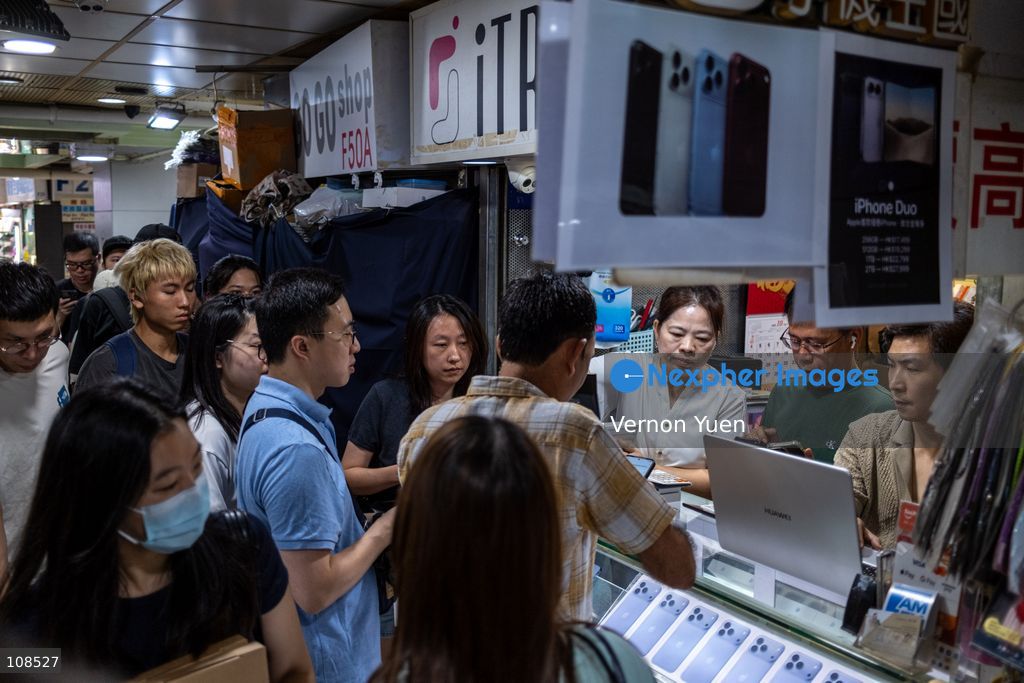 A iPhone Resellers store at Sin Tat Plaza, a popular iPhone location for phone resellers on October 22, 2026 in Hong Kong. The iPhone DUO is Apple INC.’s first foldable phone, today is the first day the new iPhone DUO is available to the public. (Photo by Vernon Yuen/Nexpher Images)