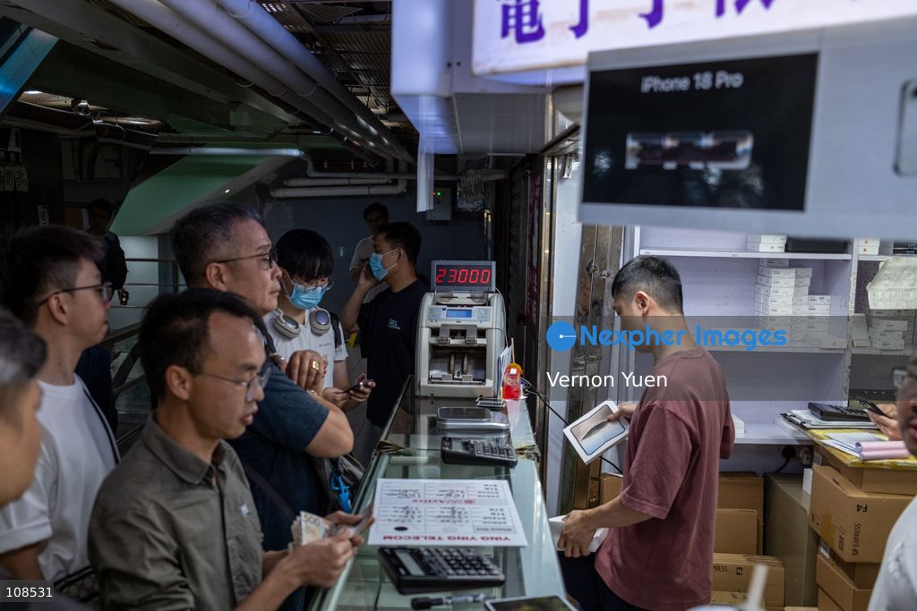 A iPhone Resellers store at Sin Tat Plaza, a popular iPhone location for phone resellers on October 22, 2026 in Hong Kong. The iPhone DUO is Apple INC.’s first foldable phone, today is the first day the new iPhone DUO is available to the public. (Photo by Vernon Yuen/Nexpher Images)