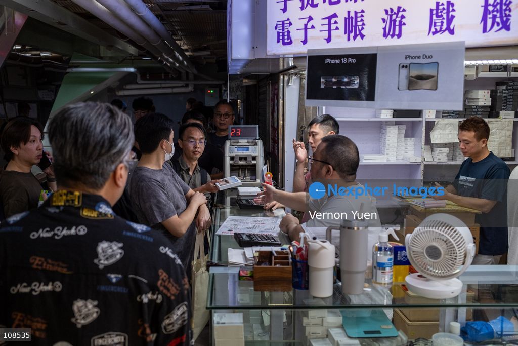A iPhone Resellers store at Sin Tat Plaza, a popular iPhone location for phone resellers on October 22, 2026 in Hong Kong. The iPhone DUO is Apple INC.’s first foldable phone, today is the first day the new iPhone DUO is available to the public. (Photo by Vernon Yuen/Nexpher Images)