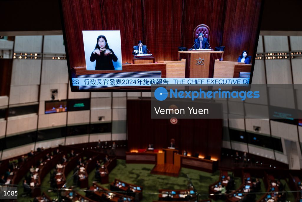 Hong Kong Chief Executive Delivers Policy Address in Legco
