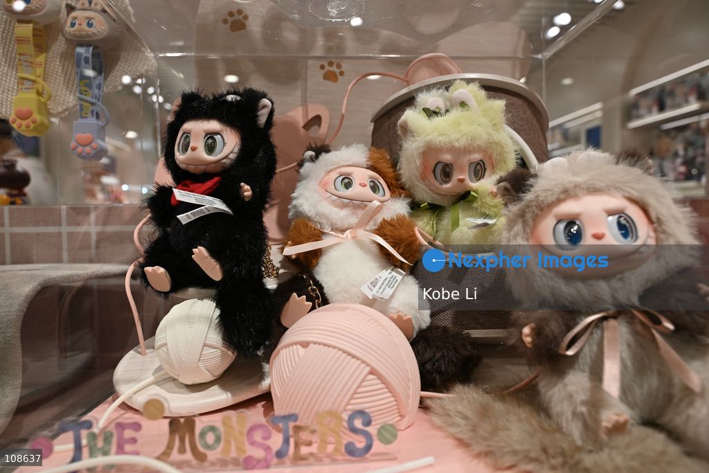 LUBUBU products display at a POP-MART shop in Tuen Mun on October 23, 2026 in Hong Kong. (Photo by Kobe Li/Nexpher Images)