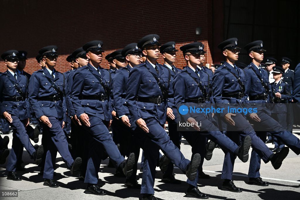 Hong Kong polices guard of honour during the coffin of late police officer Chu Chun-kwok at Universal Funeral Parlour in Hung Hom on October 23, 2026 in Hong Kong (Photo by kobe Li/Nexpher Images)