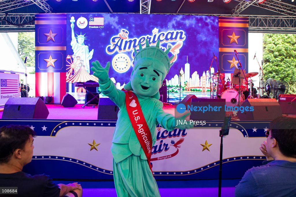 BANGKOK, THAILAND, OCTOBER 23, 2026: A general view of the American Fair at Siam Paragon in Bangkok, marking the 250th anniversary of the United States Declaration of Independence. Organised by the U.S. Embassy as part of the Freedom 250 campaign, the three-day event features cultural performances, food and activities highlighting American culture and innovation. (Photo by TEERA NOISAKRAN/JNA Press via Nexpher Images)