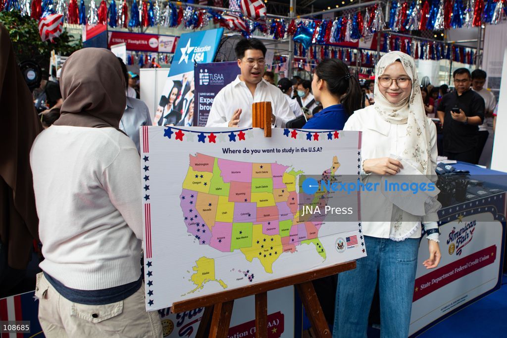 BANGKOK, THAILAND, OCTOBER 23, 2026: A general view of the American Fair at Siam Paragon in Bangkok, marking the 250th anniversary of the United States Declaration of Independence. Organised by the U.S. Embassy as part of the Freedom 250 campaign, the three-day event features cultural performances, food and activities highlighting American culture and innovation. (Photo by TEERA NOISAKRAN/JNA Press via Nexpher Images)
