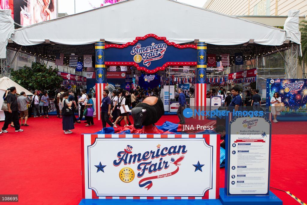 BANGKOK, THAILAND, OCTOBER 23, 2026: A general view of the American Fair at Siam Paragon in Bangkok, marking the 250th anniversary of the United States Declaration of Independence. Organised by the U.S. Embassy as part of the Freedom 250 campaign, the three-day event features cultural performances, food and activities highlighting American culture and innovation. (Photo by TEERA NOISAKRAN/JNA Press via Nexpher Images)