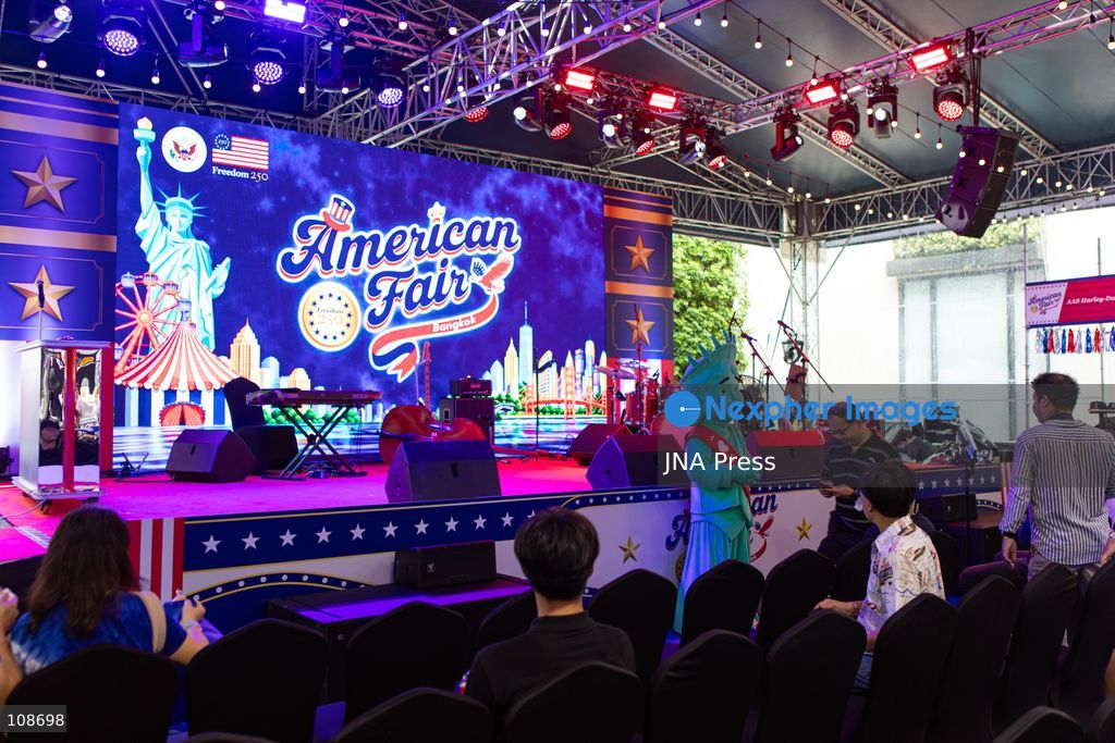 BANGKOK, THAILAND, OCTOBER 23, 2026: A general view of the American Fair at Siam Paragon in Bangkok, marking the 250th anniversary of the United States Declaration of Independence. Organised by the U.S. Embassy as part of the Freedom 250 campaign, the three-day event features cultural performances, food and activities highlighting American culture and innovation. (Photo by TEERA NOISAKRAN/JNA Press via Nexpher Images)