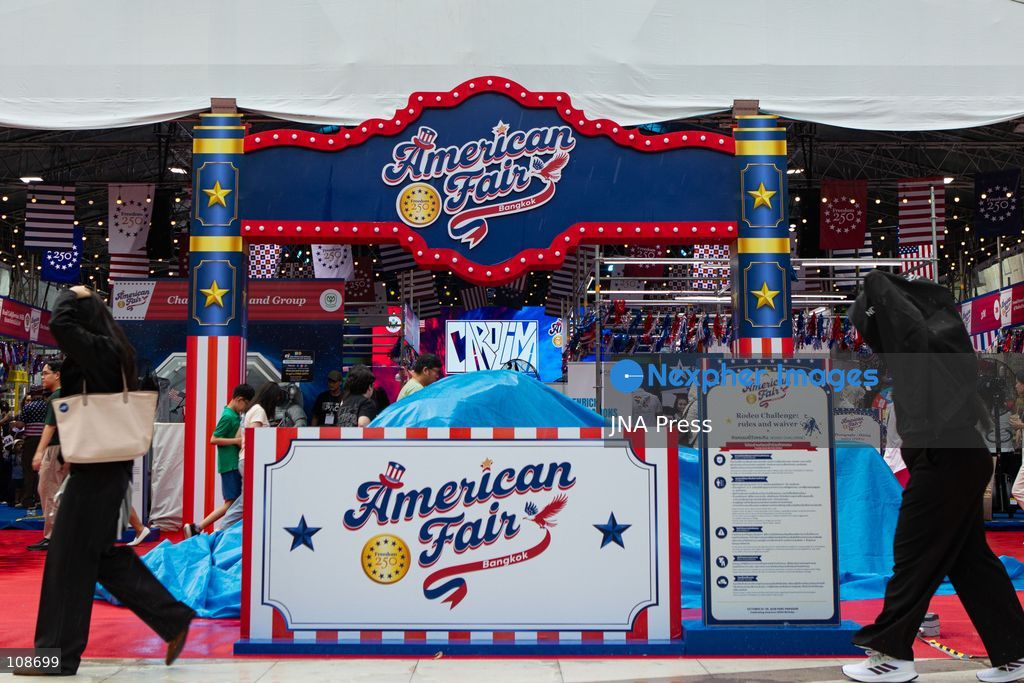 BANGKOK, THAILAND, OCTOBER 23, 2026: A general view of the American Fair at Siam Paragon in Bangkok, marking the 250th anniversary of the United States Declaration of Independence. Organised by the U.S. Embassy as part of the Freedom 250 campaign, the three-day event features cultural performances, food and activities highlighting American culture and innovation. (Photo by TEERA NOISAKRAN/JNA Press via Nexpher Images)