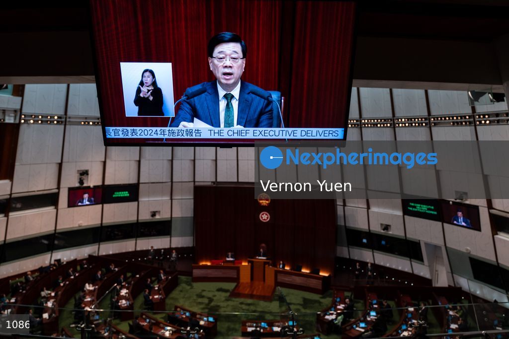 Hong Kong Chief Executive Delivers Policy Address in Legco
