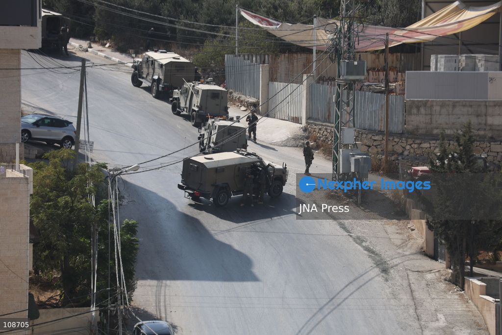 HEBRON, PALESTINE, OCTOBER 23, 2026: Israeli forces raid homes belonging to the al-Jaaba family following a shooting attack at a military checkpoint at the entrance to Hebron in the occupied West Bank. The raids come as Israeli forces close entrances to the city and conduct searches following the attack earlier in the day. (Photo by Mosab shawer/JNA Press via Nexpher Images)