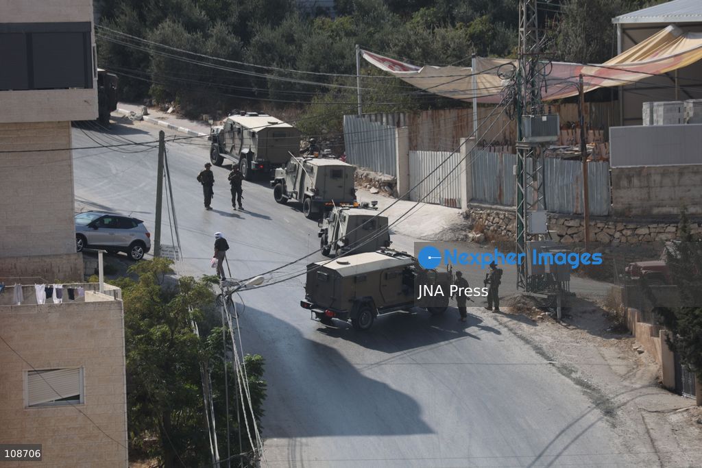 HEBRON, PALESTINE, OCTOBER 23, 2026: Israeli forces raid homes belonging to the al-Jaaba family following a shooting attack at a military checkpoint at the entrance to Hebron in the occupied West Bank. The raids come as Israeli forces close entrances to the city and conduct searches following the attack earlier in the day. (Photo by Mosab shawer/JNA Press via Nexpher Images)