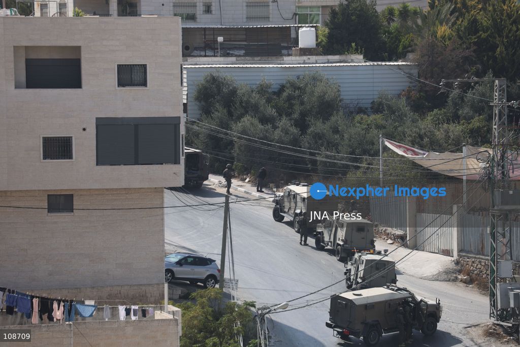 HEBRON, PALESTINE, OCTOBER 23, 2026: Israeli forces raid homes belonging to the al-Jaaba family following a shooting attack at a military checkpoint at the entrance to Hebron in the occupied West Bank. The raids come as Israeli forces close entrances to the city and conduct searches following the attack earlier in the day. (Photo by Mosab shawer/JNA Press via Nexpher Images)