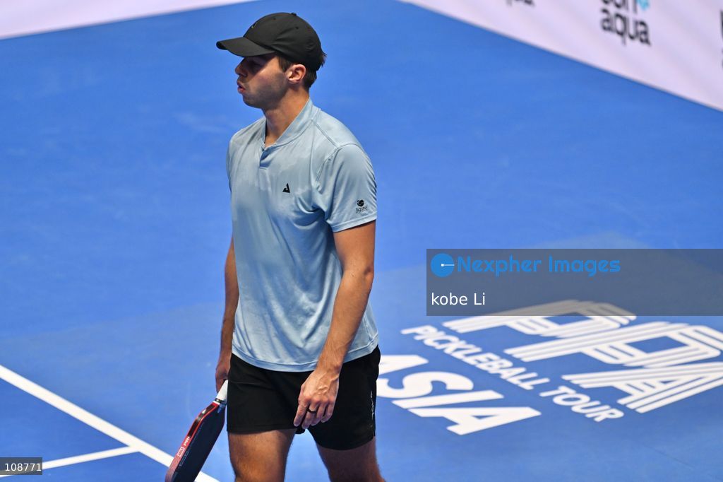Ben Johns, an American pickleball player during Semifinals of the Men’s Doubles Pickleball Game of PPA Asia 1500 Hong Kong SALM at Kai Tak Arena, Kai Tak Sports Park on October 24, 2026 in Hong Kong. PPA Asia 1500 Hong Kong SALM, the first-ever PPA Asia 1500 and the grand finale of the 2026 PPA Tour Asia season. (Photo by kobe Li/Nexpher Images)