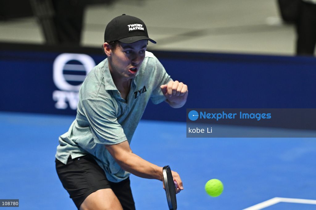 Connor Garnett, an American pickleball player during Semifinals of the Men’s Doubles Pickleball Game of PPA Asia 1500 Hong Kong SALM at Kai Tak Arena, Kai Tak Sports Park on October 24, 2026 in Hong Kong. PPA Asia 1500 Hong Kong SALM, the first-ever PPA Asia 1500 and the grand finale of the 2026 PPA Tour Asia season. (Photo by kobe Li/Nexpher Images)