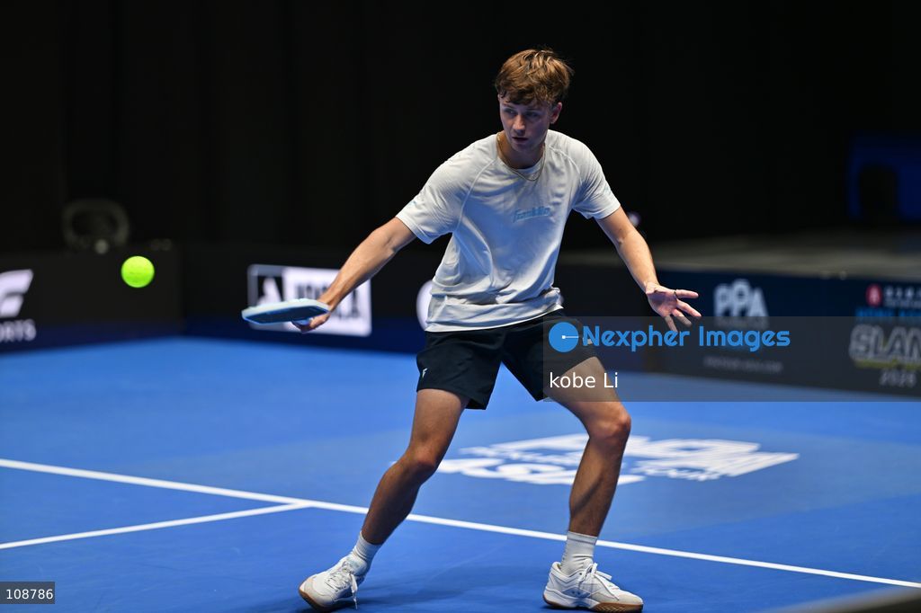Hayden Patriquin, an American pickleball player during Semifinals of the Men’s Doubles Pickleball Game of PPA Asia 1500 Hong Kong SALM at Kai Tak Arena, Kai Tak Sports Park on October 24, 2026 in Hong Kong. PPA Asia 1500 Hong Kong SALM, the first-ever PPA Asia 1500 and the grand finale of the 2026 PPA Tour Asia season. (Photo by kobe Li/Nexpher Images)
