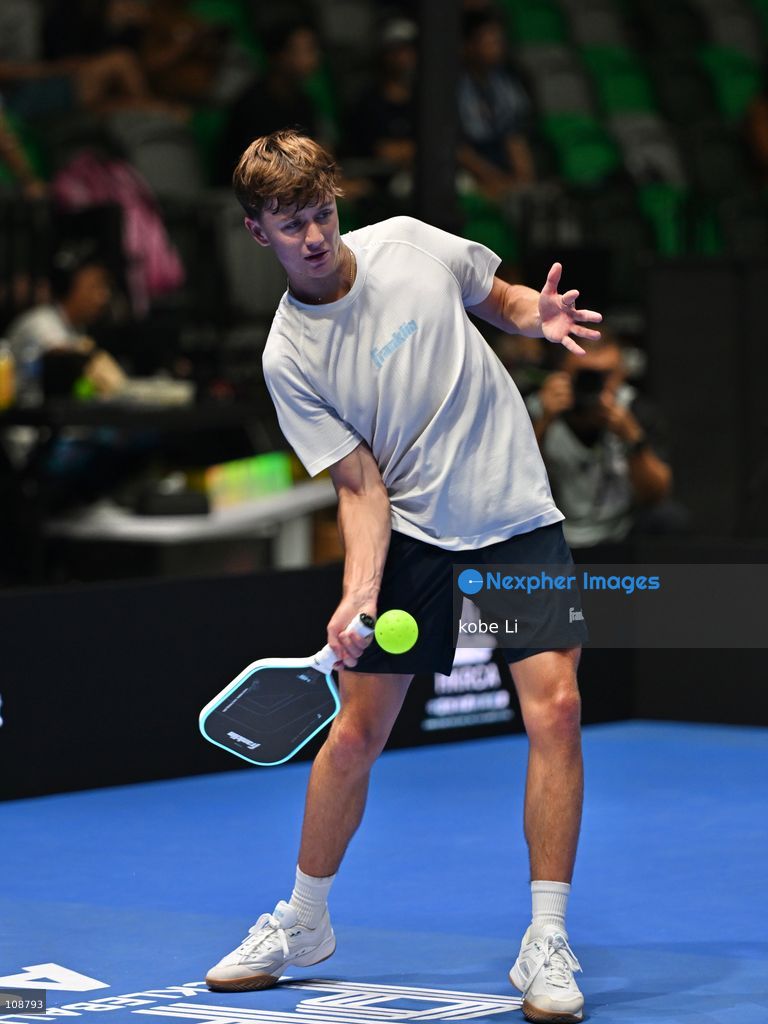 Hayden Patriquin, an American pickleball player during Semifinals of the Men’s Doubles Pickleball Game of PPA Asia 1500 Hong Kong SALM at Kai Tak Arena, Kai Tak Sports Park on October 24, 2026 in Hong Kong. PPA Asia 1500 Hong Kong SALM, the first-ever PPA Asia 1500 and the grand finale of the 2026 PPA Tour Asia season. (Photo by kobe Li/Nexpher Images)