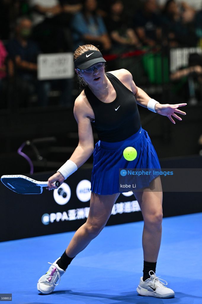 Anna Leigh Waters, an American pickleball player during Semifinals of the Mixed Doubles Pickleball Game of PPA Asia 1500 Hong Kong SALM at Kai Tak Arena, Kai Tak Sports Park on October 24, 2026 in Hong Kong. PPA Asia 1500 Hong Kong SALM, the first-ever PPA Asia 1500 and the grand finale of the 2026 PPA Tour Asia season. (Photo by kobe Li/Nexpher Images)