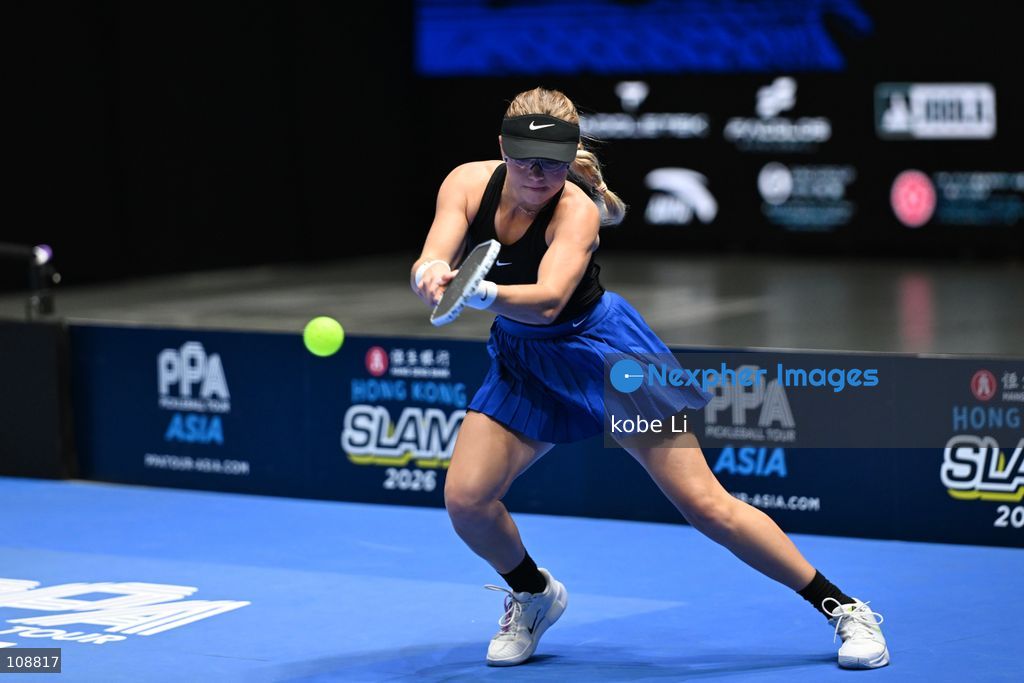 Anna Leigh Waters, an American pickleball player during Semifinals of the Mixed Doubles Pickleball Game of PPA Asia 1500 Hong Kong SALM at Kai Tak Arena, Kai Tak Sports Park on October 24, 2026 in Hong Kong. PPA Asia 1500 Hong Kong SALM, the first-ever PPA Asia 1500 and the grand finale of the 2026 PPA Tour Asia season. (Photo by kobe Li/Nexpher Images)
