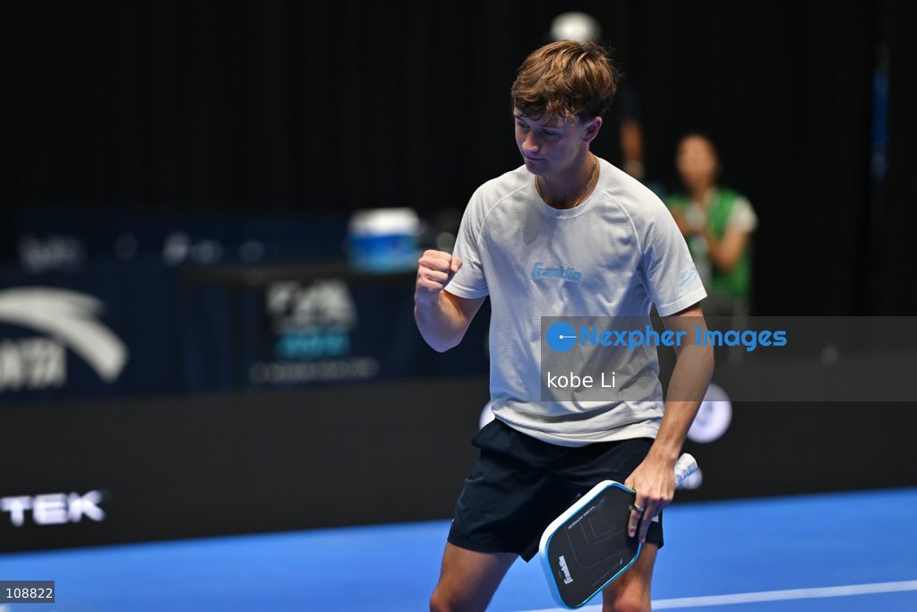 Hayden Patriquin, an American pickleball player during Semifinals of the Men’s Doubles Pickleball Game of PPA Asia 1500 Hong Kong SALM at Kai Tak Arena, Kai Tak Sports Park on October 24, 2026 in Hong Kong. PPA Asia 1500 Hong Kong SALM, the first-ever PPA Asia 1500 and the grand finale of the 2026 PPA Tour Asia season. (Photo by kobe Li/Nexpher Images)