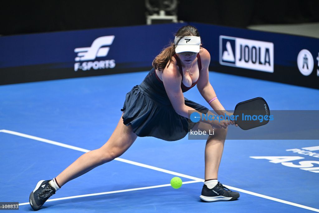 Jorja Johnson, an American pickleball player during Semifinals of the Mixed Doubles Pickleball Game of PPA Asia 1500 Hong Kong SALM at Kai Tak Arena, Kai Tak Sports Park on October 24, 2026 in Hong Kong. PPA Asia 1500 Hong Kong SALM, the first-ever PPA Asia 1500 and the grand finale of the 2026 PPA Tour Asia season. (Photo by kobe Li/Nexpher Images)