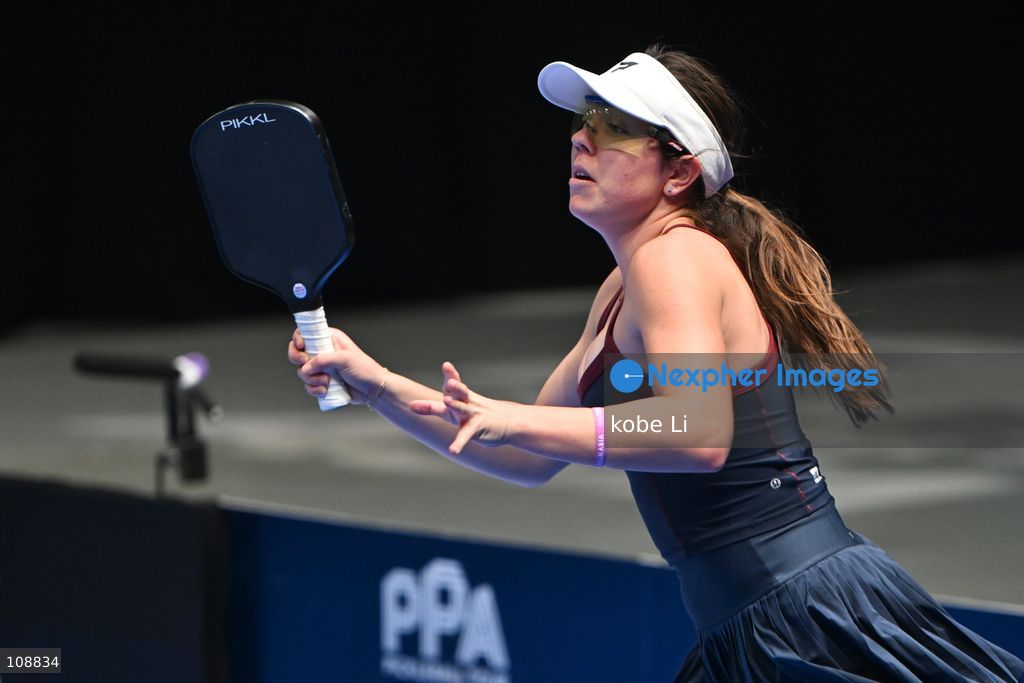 Jorja Johnson, an American pickleball player during Semifinals of the Mixed Doubles Pickleball Game of PPA Asia 1500 Hong Kong SALM at Kai Tak Arena, Kai Tak Sports Park on October 24, 2026 in Hong Kong. PPA Asia 1500 Hong Kong SALM, the first-ever PPA Asia 1500 and the grand finale of the 2026 PPA Tour Asia season. (Photo by kobe Li/Nexpher Images)