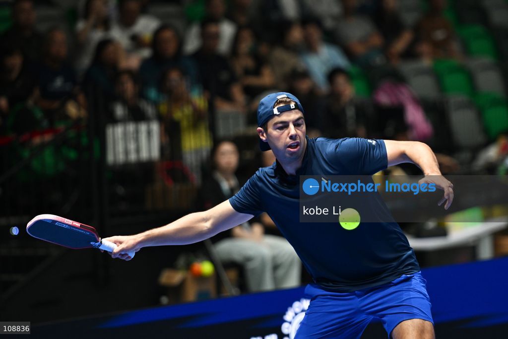 TOP PICS - Ben Johns, an American pickleball player during Semifinals of the Mixed Doubles Pickleball Game of PPA Asia 1500 Hong Kong SALM at Kai Tak Arena, Kai Tak Sports Park on October 24, 2026 in Hong Kong. PPA Asia 1500 Hong Kong SALM, the first-ever PPA Asia 1500 and the grand finale of the 2026 PPA Tour Asia season. (Photo by kobe Li/Nexpher Images)