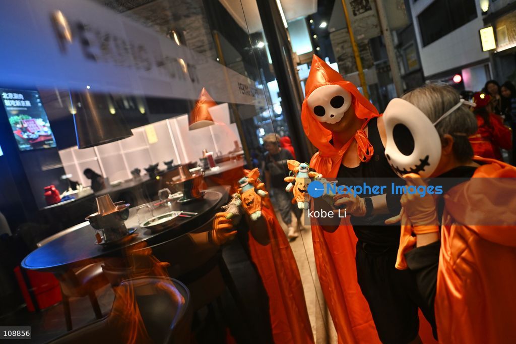 Visitors cosplaying and Visiting outside of Lan Kwai Fong in Central on the eve of Halloween on October 24, 2026 in Hong Kong. Halloween Eve In Hong Kong (Photo by kobe Li/Nexpher Images)