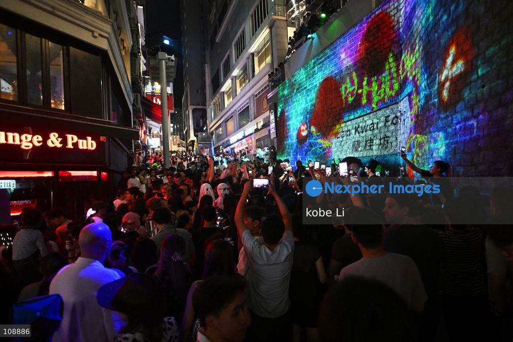 Visitors cosplaying and Visiting at Lan Kwai Fong in Central on the eve of Halloween on October 24, 2026 in Hong Kong. (Photo by kobe Li/Nexpher Images)