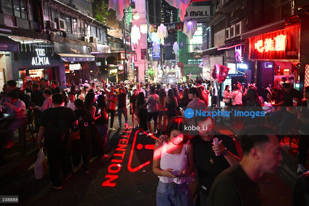 Visitors cosplaying and Visiting at Lan Kwai Fong in Central on the eve of Halloween on October 24, 2026 in Hong Kong. (Photo by kobe Li/Nexpher Images)