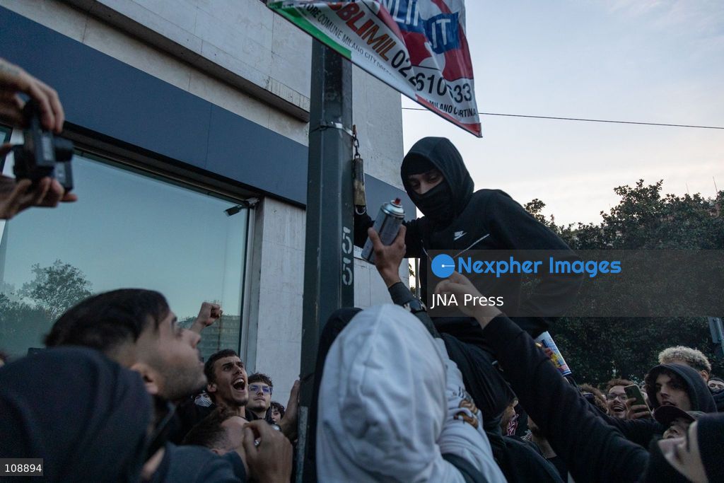MILAN, ITALY, OCTOBER 24, 2026: Students, activists and members of political collectives march through Milan against government policies and rising living costs. Two separate marches merge into a procession of around 10,000 people, ending in Piazza Leonardo da Vinci outside the Politecnico di Milano amid a heavy police presence. (Photo by Mattia Rinaldi/JNA Press via Nexpher Images)