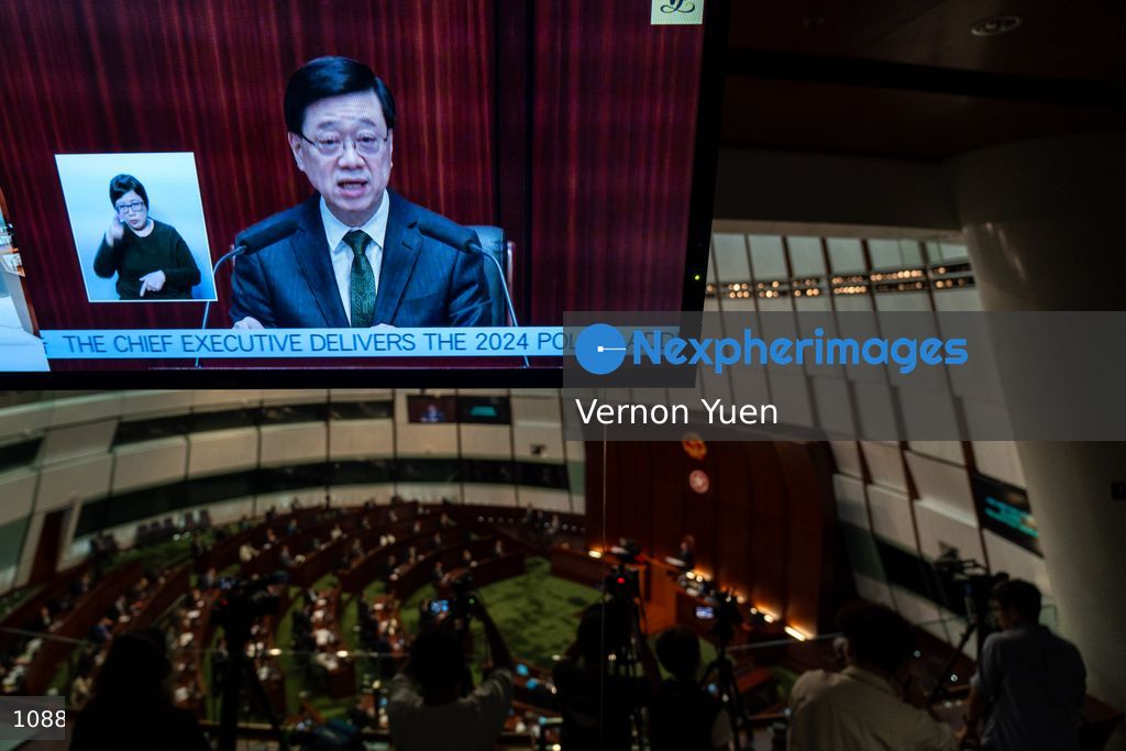 Hong Kong Chief Executive Delivers Policy Address in Legco