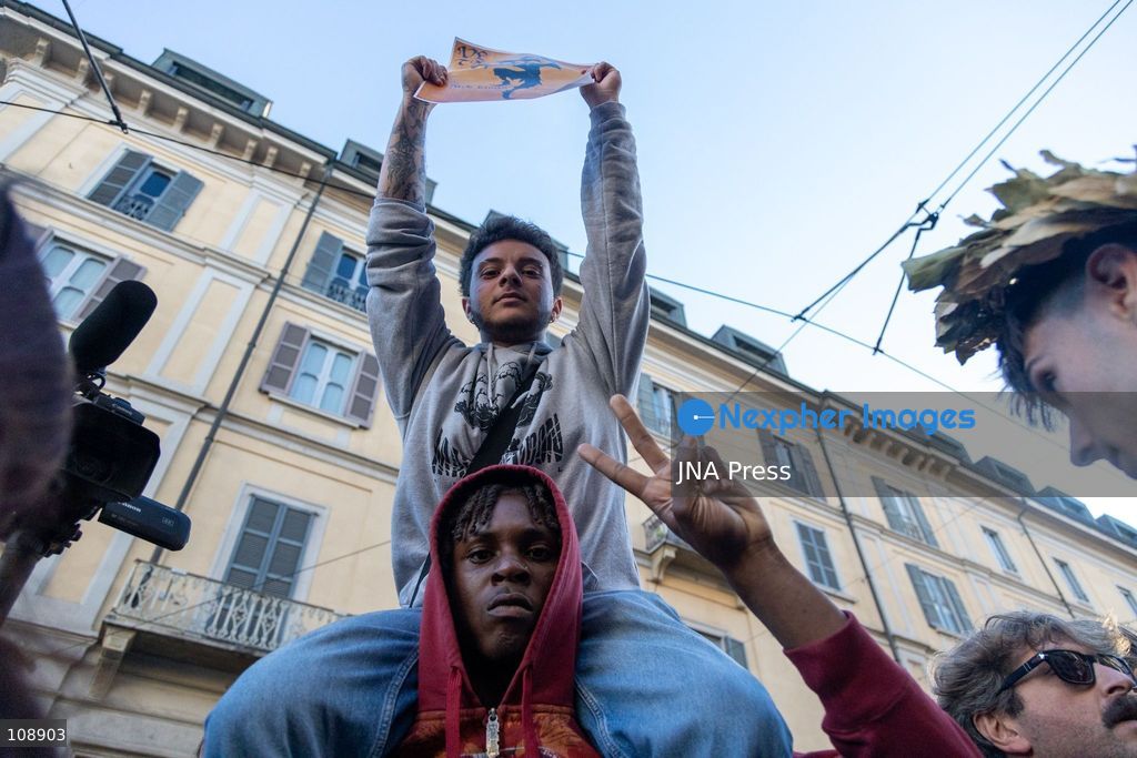 MILAN, ITALY, OCTOBER 24, 2026: Students, activists and members of political collectives march through Milan against government policies and rising living costs. Two separate marches merge into a procession of around 10,000 people, ending in Piazza Leonardo da Vinci outside the Politecnico di Milano amid a heavy police presence. (Photo by Mattia Rinaldi/JNA Press via Nexpher Images)