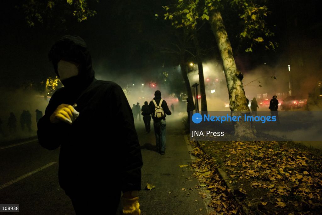 TURIN, ITALY, OCTOBER 24, 2026: Riot police use water cannons and tear gas during confrontations with demonstrators protesting against military rearmament, rising living costs and government policies in Turin. The march begins in Piazza Castello before moving towards northern districts, with clashes occurring as police block protesters from entering streets leading towards the city centre. (Photo by Chiara Antenucci/JNA Press via Nexpher Images)