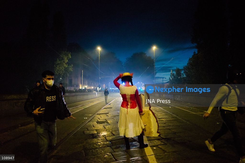 TURIN, ITALY, OCTOBER 24, 2026: Riot police use water cannons and tear gas during confrontations with demonstrators protesting against military rearmament, rising living costs and government policies in Turin. The march begins in Piazza Castello before moving towards northern districts, with clashes occurring as police block protesters from entering streets leading towards the city centre. (Photo by Chiara Antenucci/JNA Press via Nexpher Images)