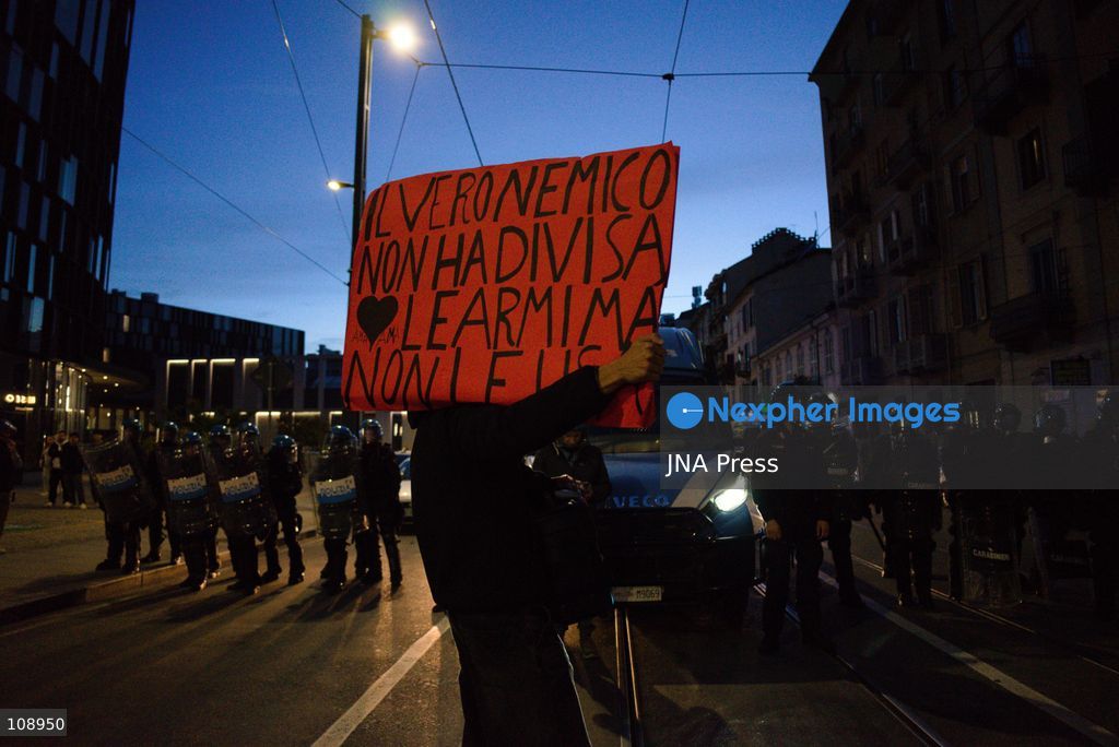 TURIN, ITALY, OCTOBER 24, 2026: Riot police use water cannons and tear gas during confrontations with demonstrators protesting against military rearmament, rising living costs and government policies in Turin. The march begins in Piazza Castello before moving towards northern districts, with clashes occurring as police block protesters from entering streets leading towards the city centre. (Photo by Chiara Antenucci/JNA Press via Nexpher Images)