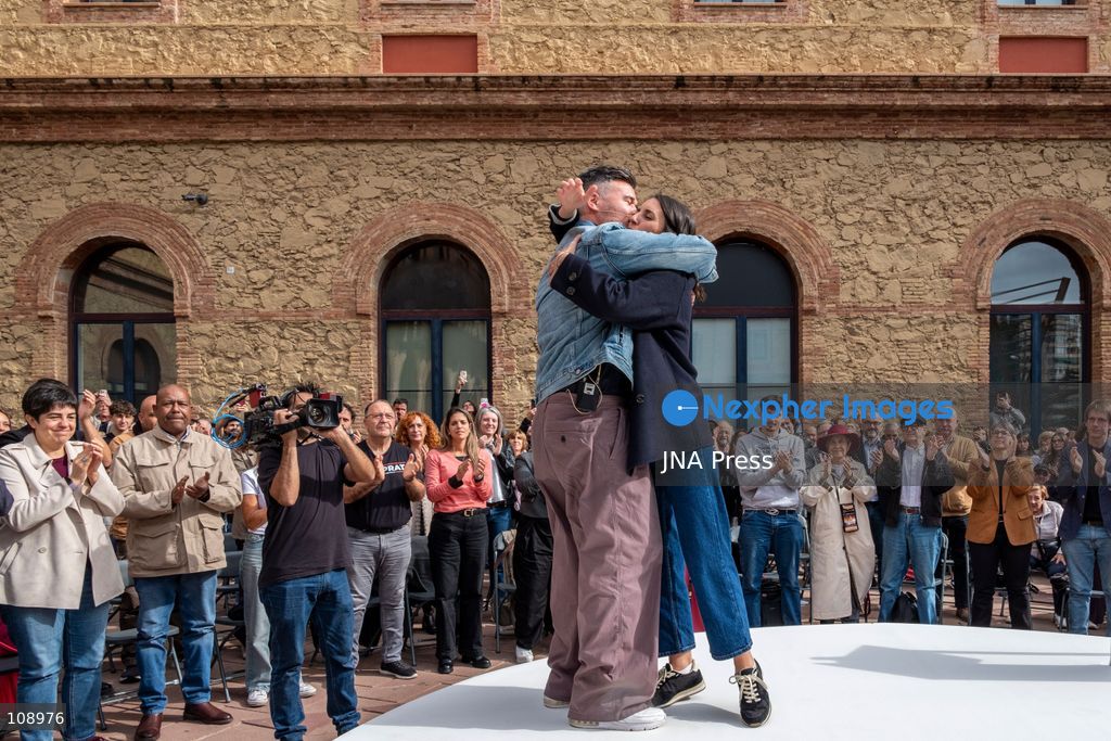 BARCELONA, SPAIN, OCTOBER 24, 2026: The candidates of ERC and Podemos for the general elections, Gabriel Rufián and Irene Montero, have launched their alliance in a joint event of both parties this Saturday in Barcelona. (Photo by Miguel Galmés/JNA Press via Nexpher Images)